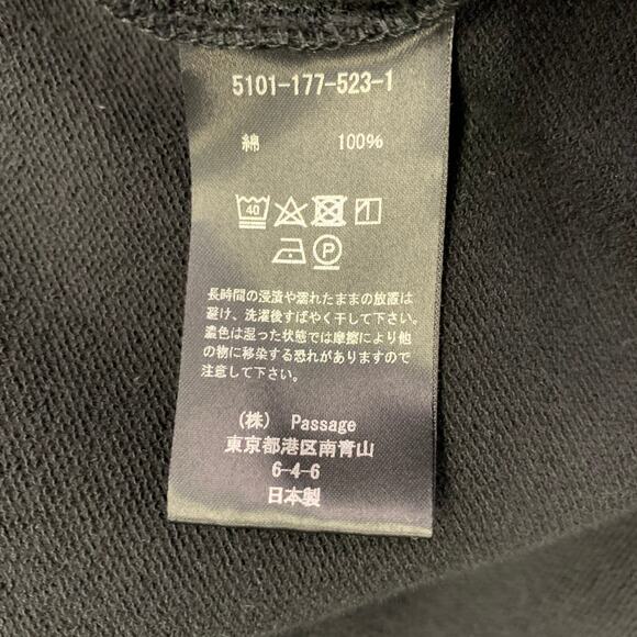 COGTHEBIGSMOKE One Size Black Cotton Oversized Crew Neck Sweatshirt Casual Top - Picture 7 of 8